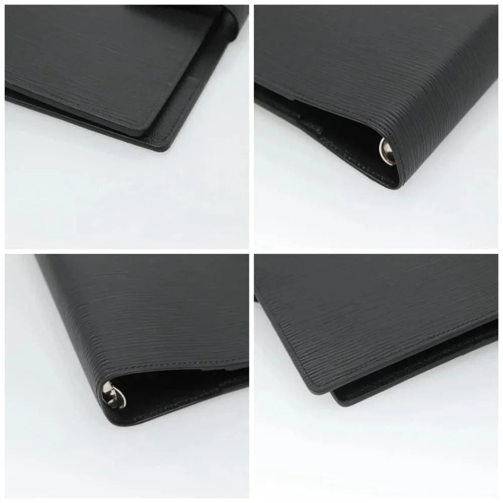 LOUIS VUITTON Epi Agenda GM Day Planner Cover Black